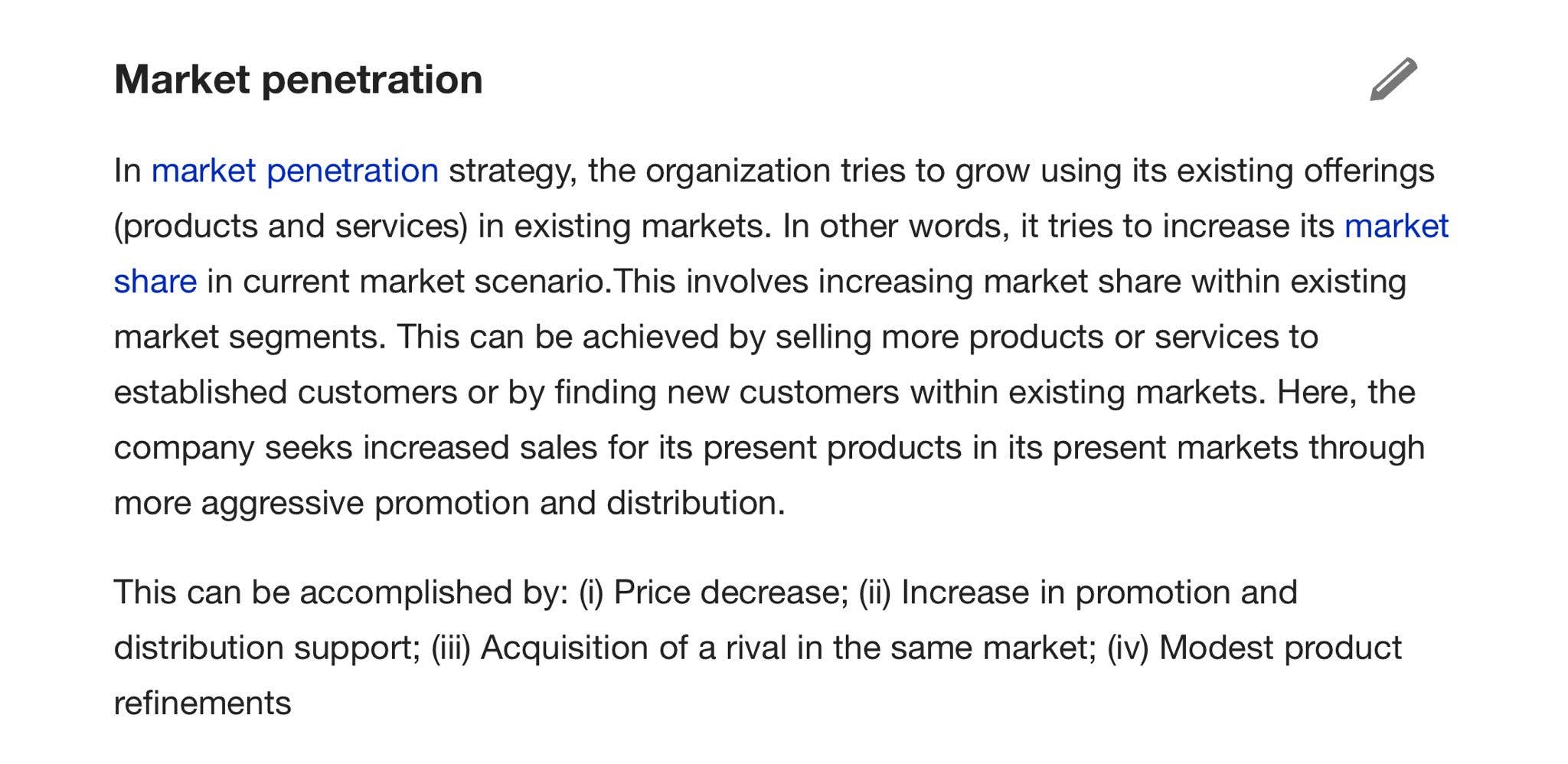 Market penetration